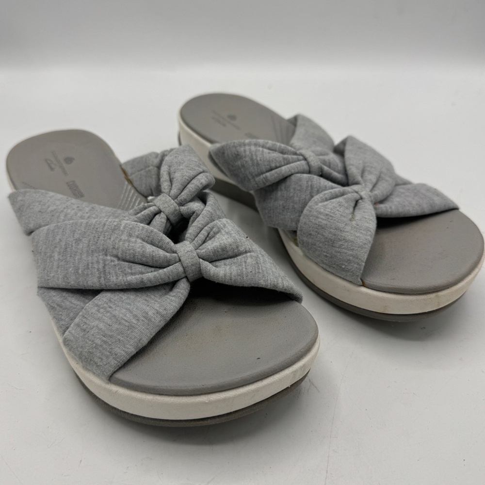 Clarks Cloud Stepper Jersey Slide Sandals-Arla Dristi